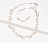 Affinity Cultured Pearls Oval Link Necklace, Sterling Silver